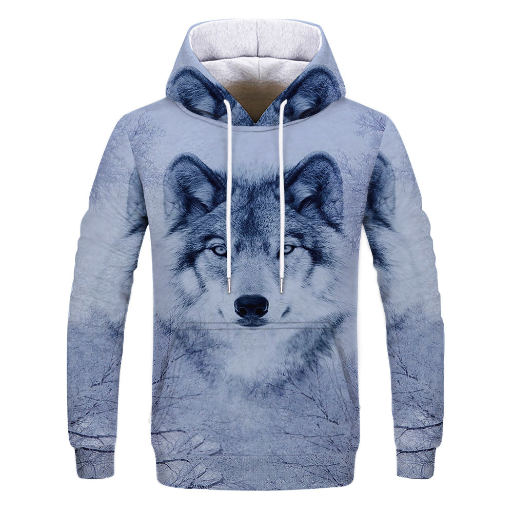 Fall Pullover Hoodie Pitbull Pattern Casual Top